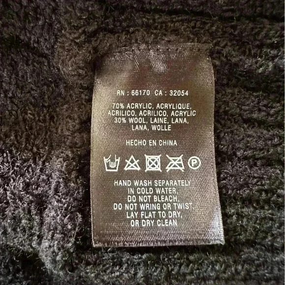 Sparrow Anthropologie Wool Blend Ruffled Black Placket Sweater - Size Small - Picture 6 of 8